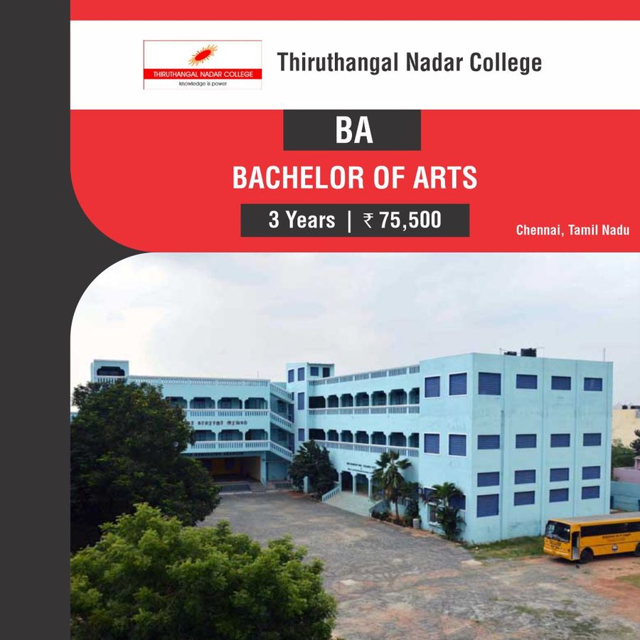 Bachelor of Arts [BA] at Thiruthangal Nadar College, Chennai